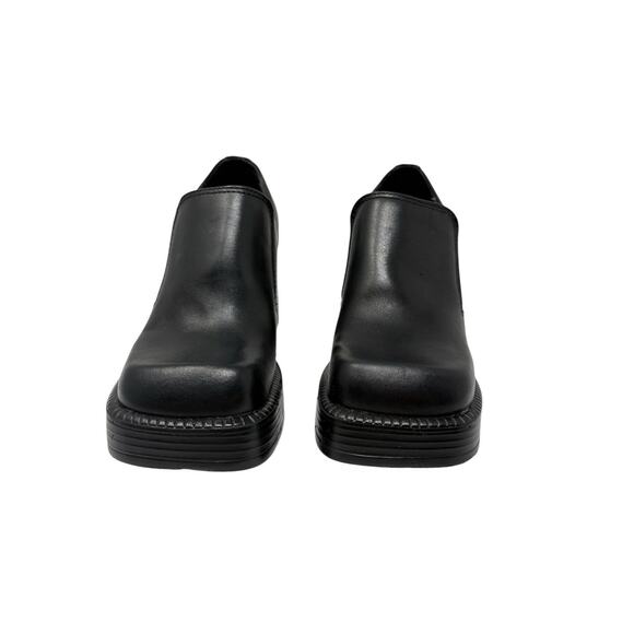 Vintage 90s Candie's Black Leather Square Toe Platform Ankle Boot sz 6 RARE - Picture 7 of 7